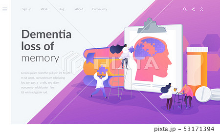 Alzheimer disease landing page concept 53171394