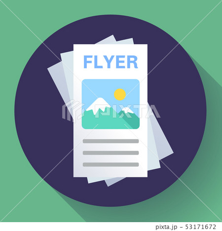 brochure or flyer icon flat style vector illustration brochure or flyer icon flat style vector illustration 53171672