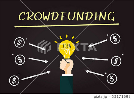 クラウドファウンディングの黒板イメージ クラウドファウンディングの黒板イメージ 53171695