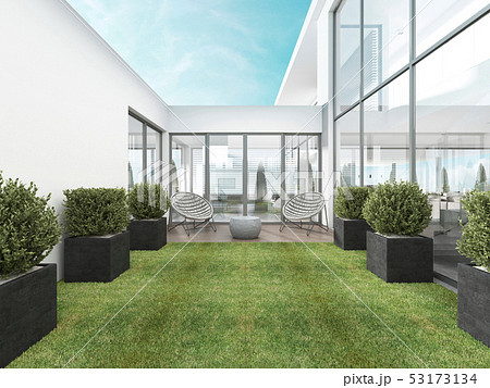 Backyard houses in the style of Contemporary with 53173134