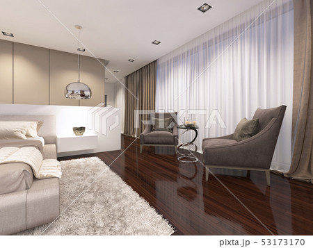 Two luxurious soft armchairs in the evening Two luxurious soft armchairs in the evening 53173170