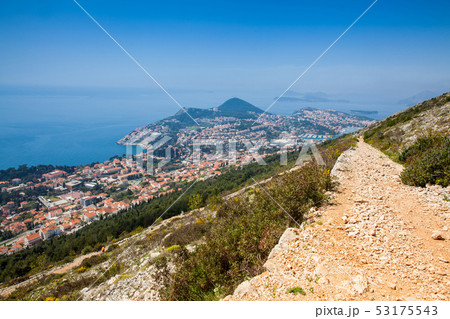 View of Dubrovnik city from the top of Mount Srd View of Dubrovnik city from the top of Mount Srd 53175543
