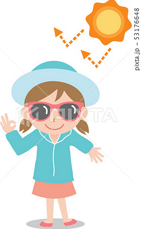 紫外線対策　女の子 53176648