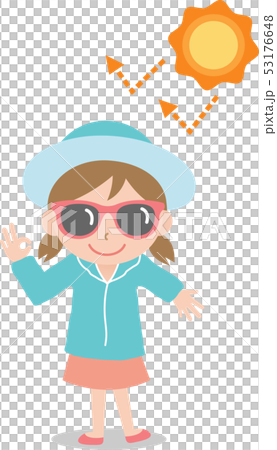 紫外線対策　女の子 53176648