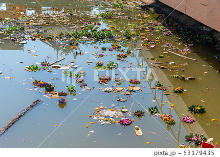 organic waste in ping river from Loi Krathong 53179435