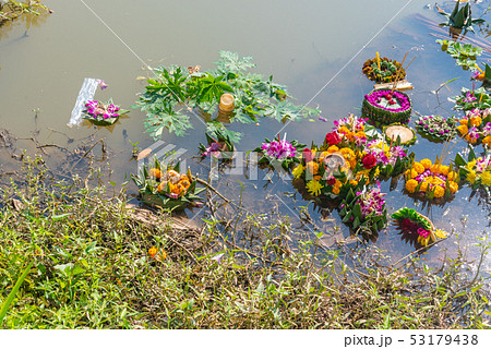 organic waste in ping river from Loi Krathong 53179438