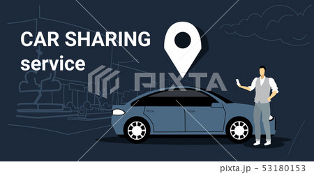 man using mobile carsharing application online ordering taxi car sharing concept transportation 53180153