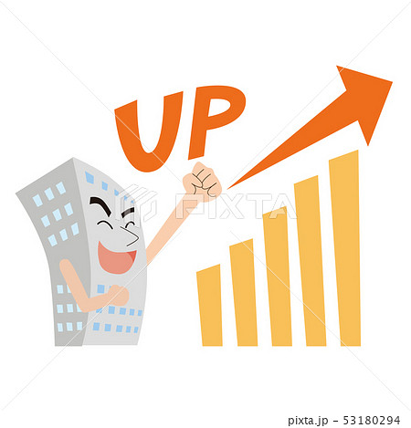 企業　経営　業績アップ　株価　上昇　高騰 53180294