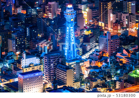 《大阪府》通天閣・都市夜景 53180300