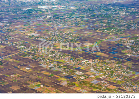 Japan suburbs too see agriculture area. 53180375