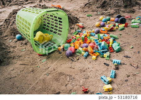 vintage tone of Empty sand yard 53180716