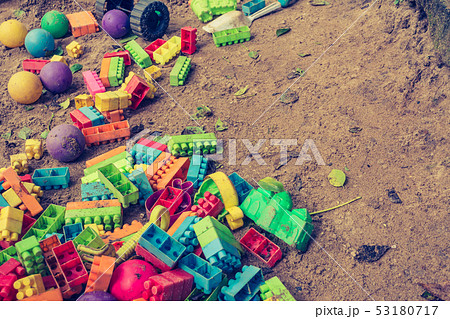 vintage tone of Empty sand yard 53180717