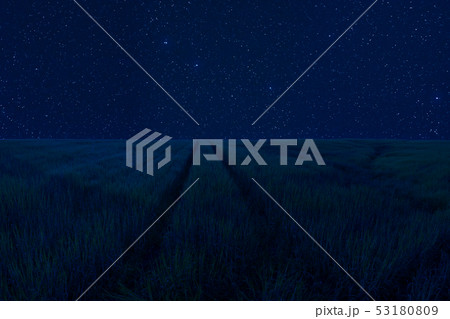 Night landscape with many stars Night landscape with many stars 53180809