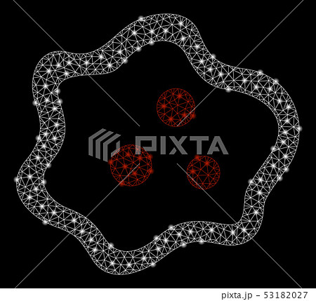 Bright Mesh Wire Frame Amoeba with Flare Spots 53182027