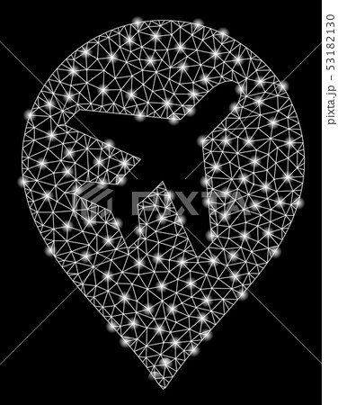 Bright Mesh Network Airplane Marker with Flare Spots Bright Mesh Network Airplane Marker with Flare Spots 53182130