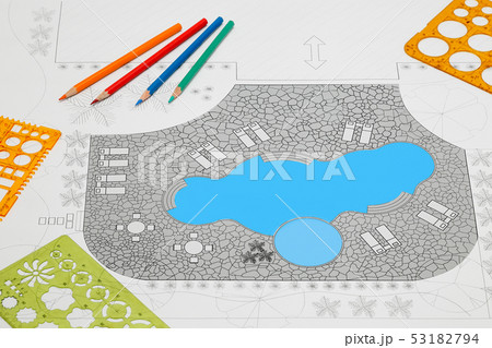 Landscape architect design backyard patio pool Landscape architect design backyard patio pool 53182794