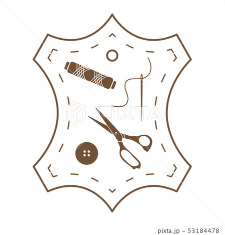Illustration with tools and accessories for sewing Illustration with tools and accessories for sewing 53184478