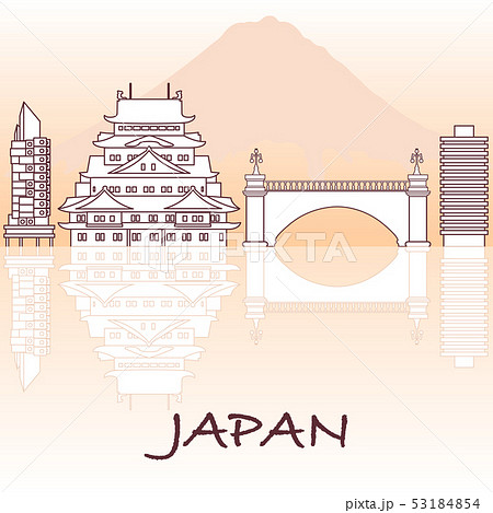 Japanese architecture Mount Fuji. 53184854
