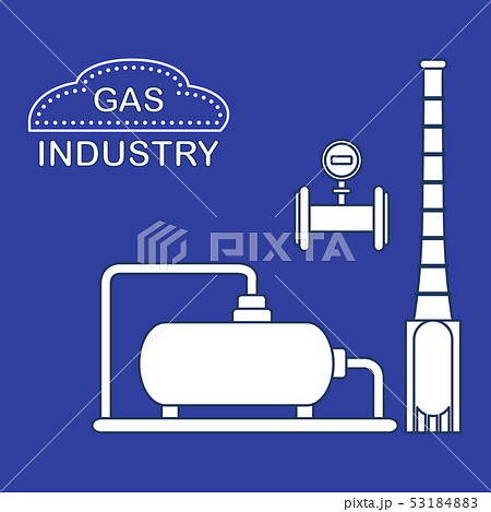 Gas processing plant Industrial gas meter. Gas processing plant Industrial gas meter. 53184883