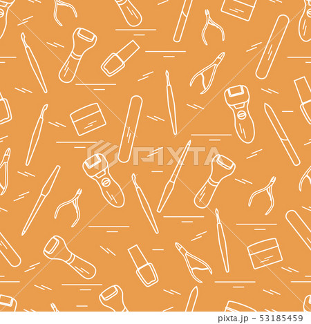 Seamless pattern with variety tools for manicure Seamless pattern with variety tools for manicure 53185459