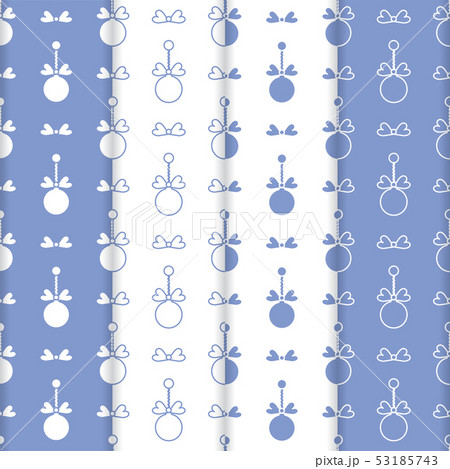 4 Christmas, New Year 2019 seamless pattern 53185743