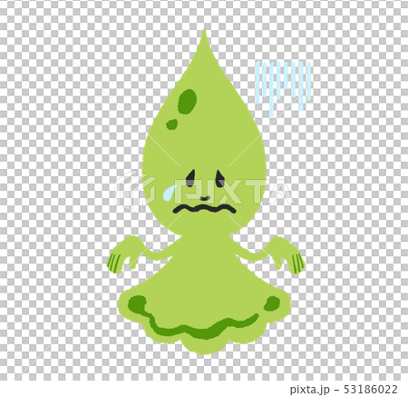 しずくのキャラクター・正面・緑　（しくしく） 53186022