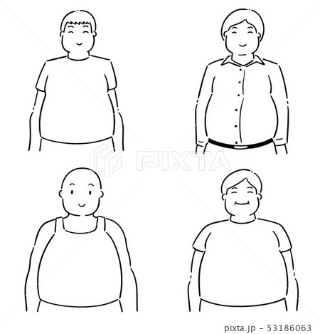 vector set of fat people vector set of fat people 53186063