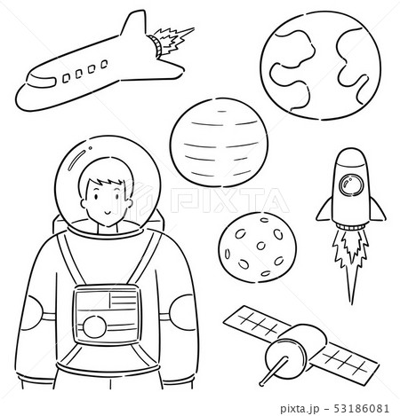 vector set of astronaut vector set of astronaut 53186081