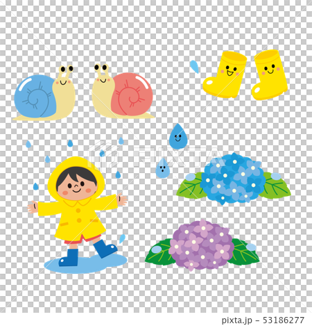 June, rainy season set 53186277