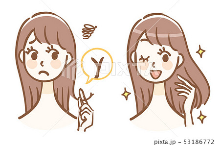 枝毛 ヘアケア ビフォーアフター 枝毛 ヘアケア ビフォーアフター 53186772