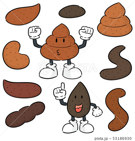 vector set of poop 53186930