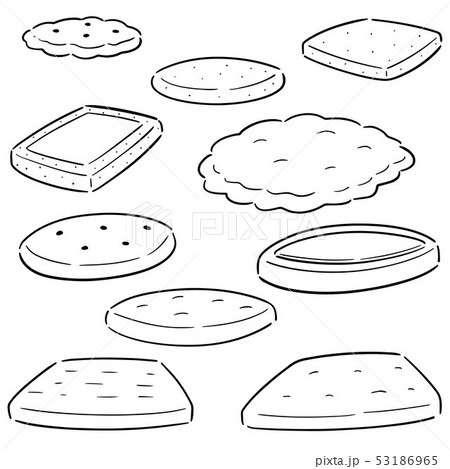 Vector Set Of Cookies And Biscuitsのイラスト素材