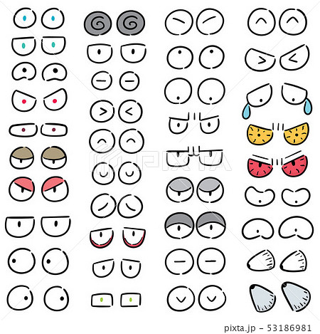 vector set of eyes 53186981