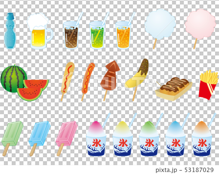 お祭り 食べ物のイラスト素材 [53187029] - PIXTA