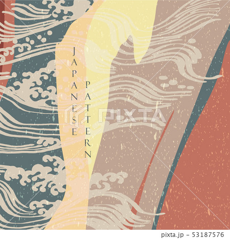 Abstract background with hand drawn wave element.  53187576
