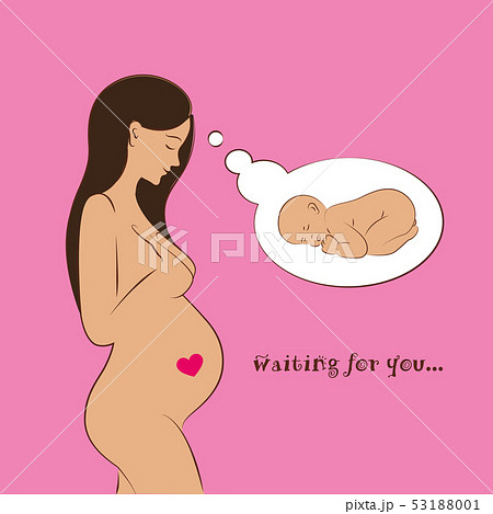 brunette pregnant woman waiting for baby brunette pregnant woman waiting for baby 53188001