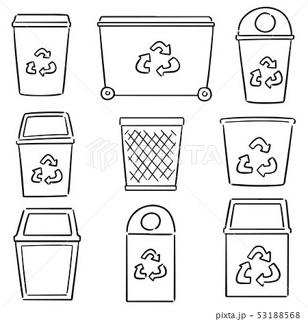 vector set of recycle garbage 53188568