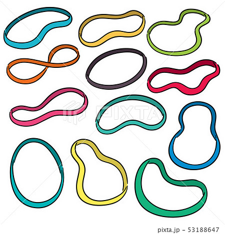 vector set of rubber band 53188647