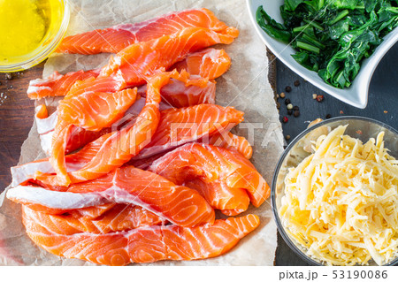 Salmon strudel ingredients Salmon strudel ingredients 53190086