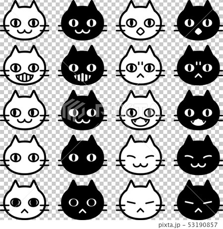 Free Vectors  Cat face icon set