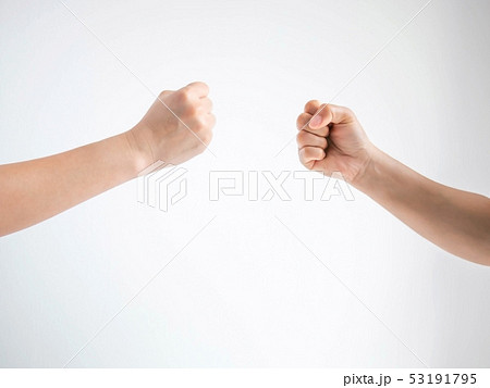 playing rock paper scissors with both posture rock playing rock paper scissors with both posture rock 53191795