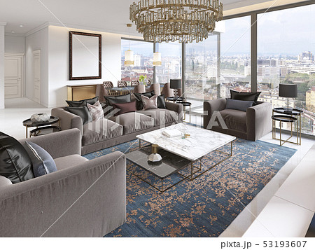 luxurious interior of living room contemporary 53193607