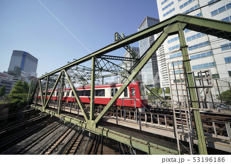 日本の東京都市景観　品川の超高層ビル群などを望む 53196186