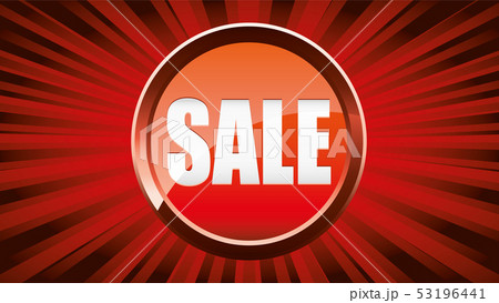 16:9 red background with red sale button icon for sale-out announcement 16:9 red background with red sale button icon for sale-out announcement 53196441