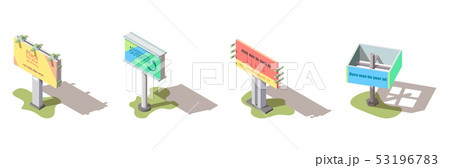 Outdoor advertising billboards isometric vector Outdoor advertising billboards isometric vector 53196783