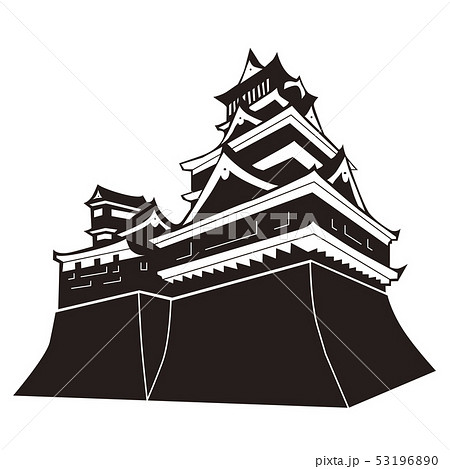 熊本城のイラスト素材