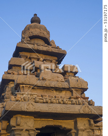 海岸寺院 マハーバリプラムの写真素材