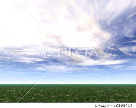 Cg地平線と空のある風景74のイラスト素材