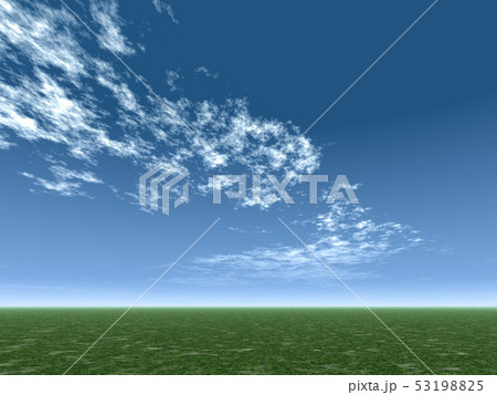 Cg地平線と空のある風景105のイラスト素材
