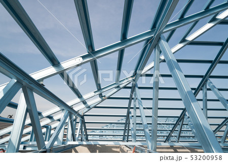 Structure of steel roof. 53200958